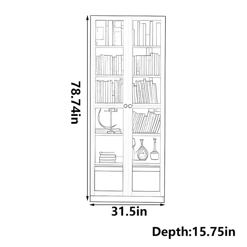 Classic black walnut bookcase
