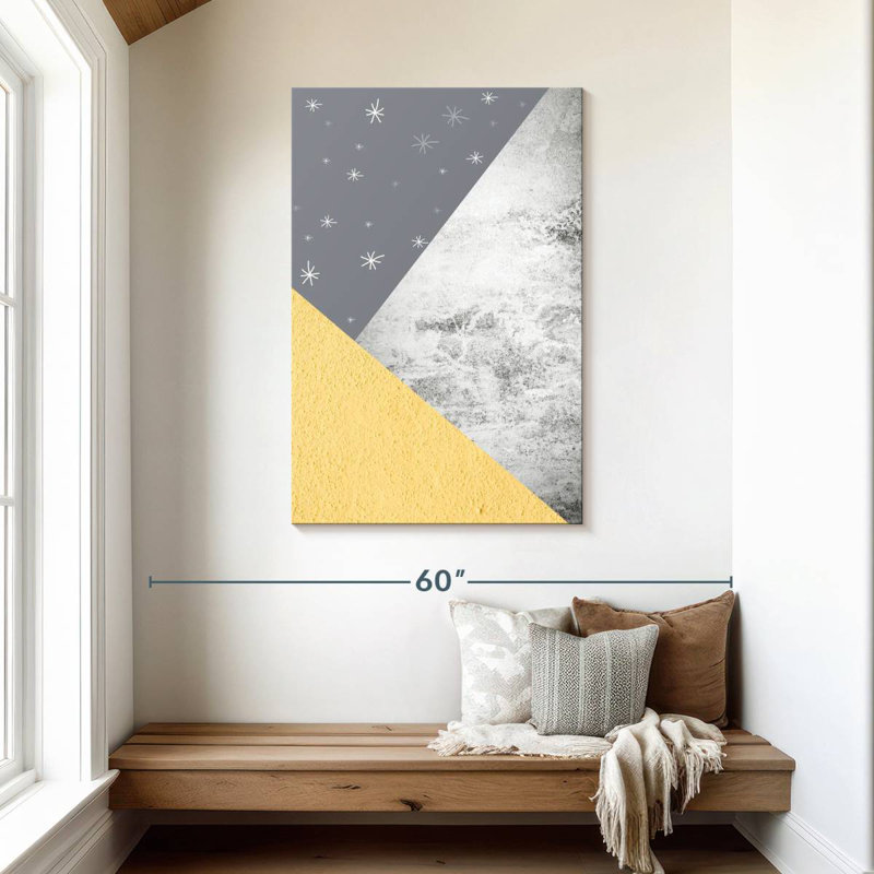 Avery Yellow Grey Mountains I, 45" H x 30" W