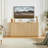 63" Vertical Stripe Buffet Cabinet Sideboard With Stoarge, Curved Wave Design, TV Stand, For Bedroom, Living Room, Hallway-1561625982
