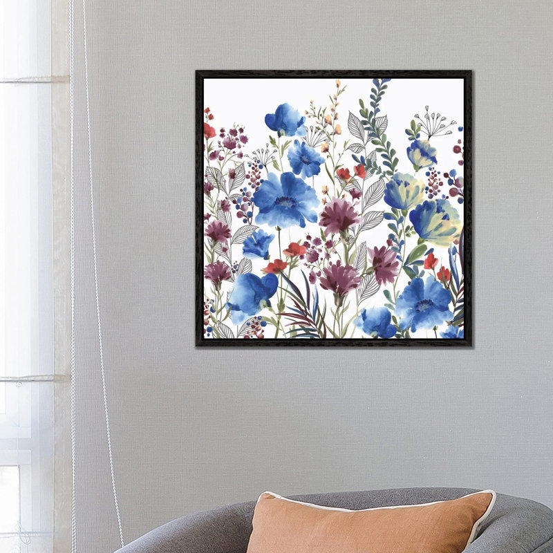 Willowherb II by Eva Watts - Gallery-Wrapped Canvas Giclée on Canvas, Black, 66.04 cm H x 66.04 cm W  x  4.445 cm D