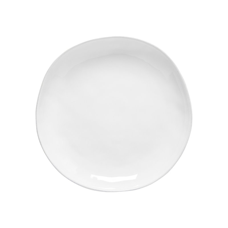 Livia Stoneware Dinner Plate, White
