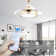 36" Invisible 3-Blade Retractable Ceiling Fan with LED Light and Remote Control
