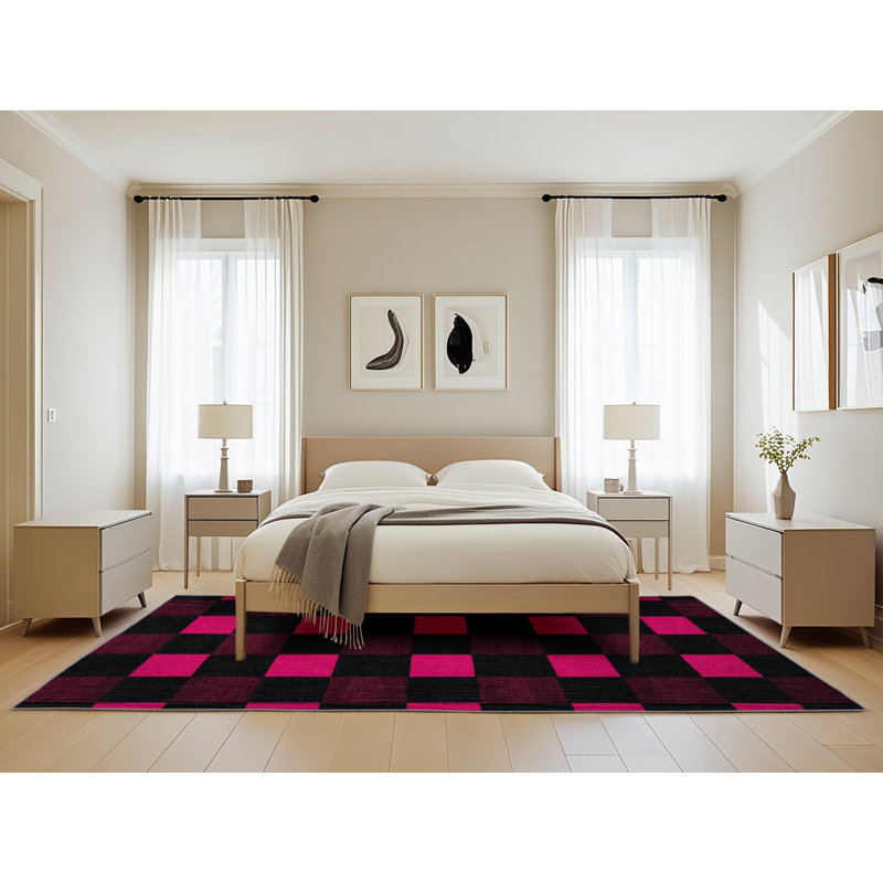 Tapis mauve lavable à la machine