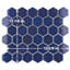 Tribeca 2" Hex Glossy Cobalt 11-1/8" x 12-5/8" Porcelain Mosaic Floor and Wall Tile