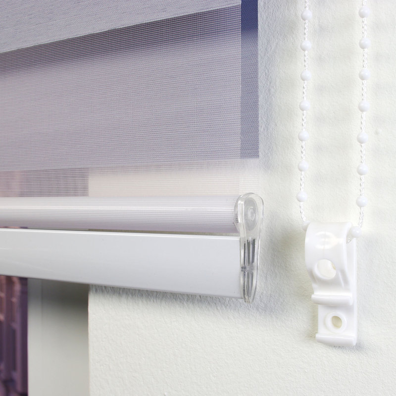 Semi Sheer Roller Shade, 160cm L x 140cm W, Silver-grey