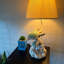 Lampes de table en mosaïque de tortues marines côtières, en résine blanc cassé, lot de 2, type A, 48 cm de hauteur