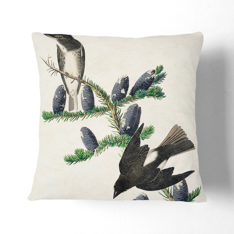 Floral Square Throw Cushion, White, 55cm H x 55cm W x 20cm D