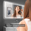Miroir de salle de bain 72 "x 36" à DEL avec antibuée et capteur tactile - Miroir mural moderne sans cadre pour meuble-lavabo, salle de douche ou vestiaire
