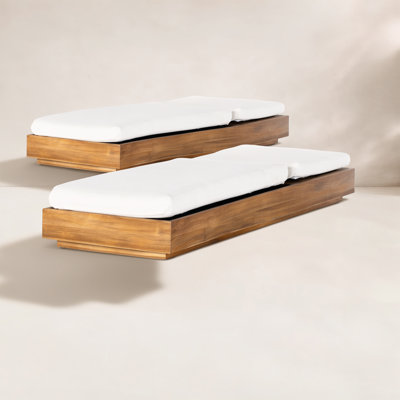 Arvad 27.5'' Outdoor Teak Chaise Lounge