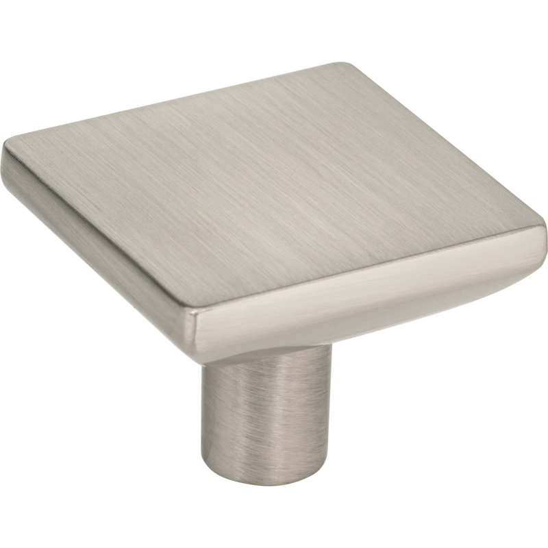 Walker 1 Square Knob, 1-5/8" Length, Satin Nickel