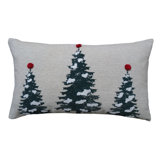 Christmas Pillow Embroidered Cotton Blend Throw Pillow
