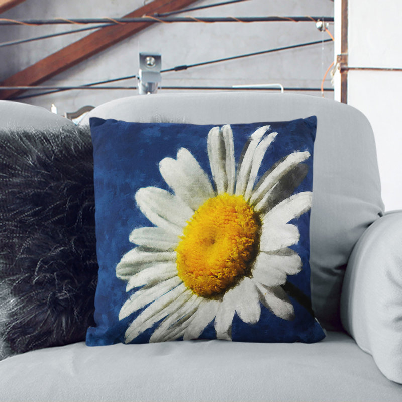 White Daisy Vol.5 Scatter Cushion, 55cm H x 55cm W x 20cm D