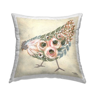 Floral Outdoor Throw Pillow