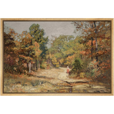 Sentier forestier automnal, illustrations impressionnistes, campagne française rustique
