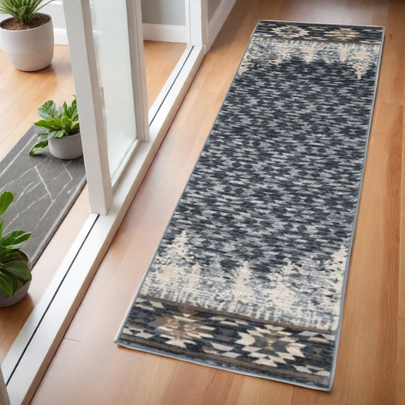 Slate Blue Polypropylene Rug
