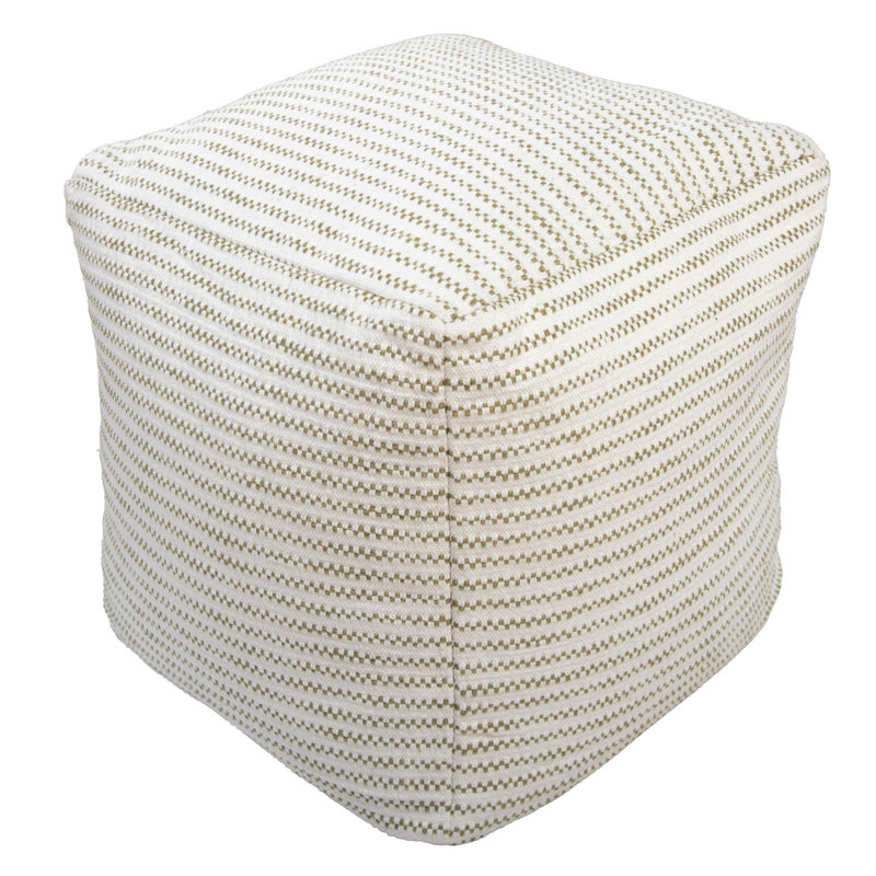 Pouf en coton tissé / polyester