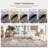 5x7 Washable Area Rug Soft Non-Slip Low Pile Faux Wool Vintage Boho Medallion Pattern for Living Room Bedroom Office Dining Room Kitchen Easy Clean Machine Washable Stain Resistant Indoor Carpet