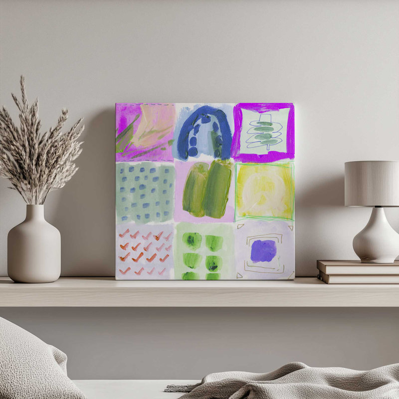 «Lime and Laughter I» par Melissa Wang, reproduction d'art sur toile, H 36 po x l 36 po