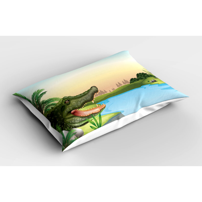 Ensemble de 2 taies décoratives pour oreiller reptile Ambesonne 13387, H 20 po x l 26 po