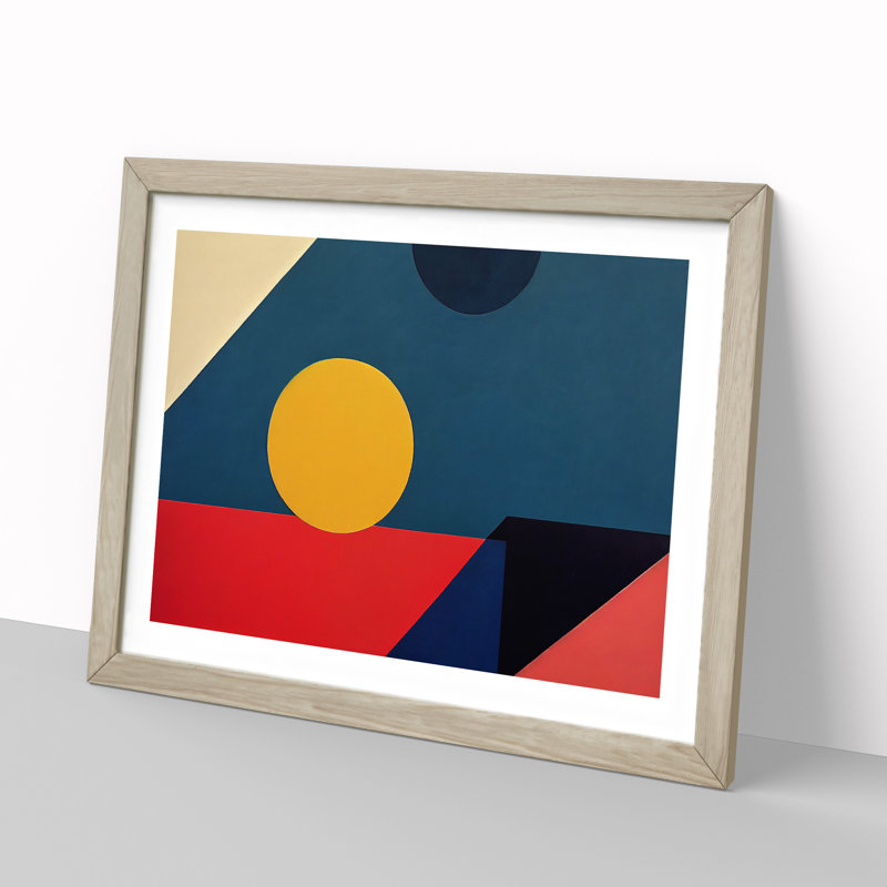 Bold Suprematism Vol.1 Abstract - Single Picture Frame Print, 34cm H x 46cm W x 2cm D, Oak Framed