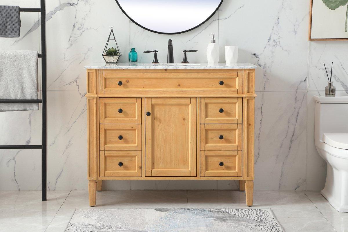 Rivers 42'' Single Bathroom Vanity, Natural