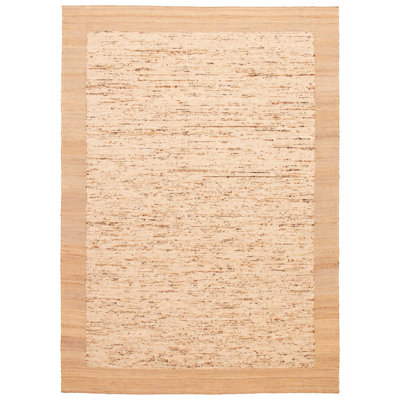 Hand Woven Chrisma Ivory Wool and Jute Dhurrie
