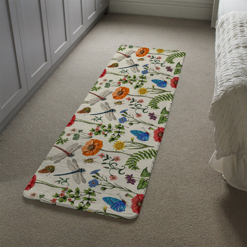 Runner Kwok Floral Shag 68cm X 235cm Area Rug