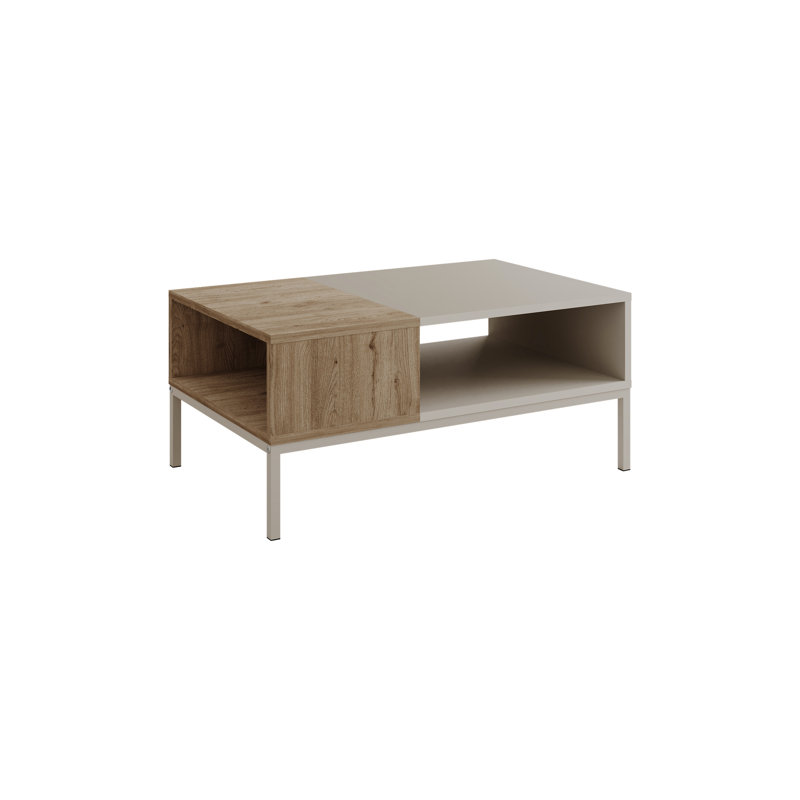 15 - Piece Living Room Table Set, Natural Oak/Sandstone