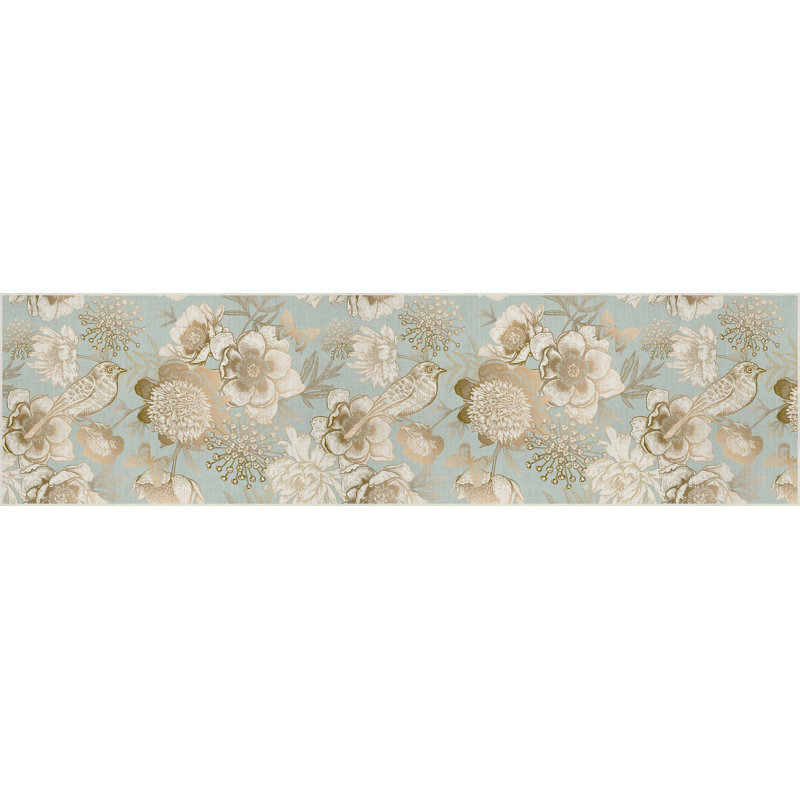 Burnest Vinyl Machine Printed Area Rug, Runner 80 x 300cm