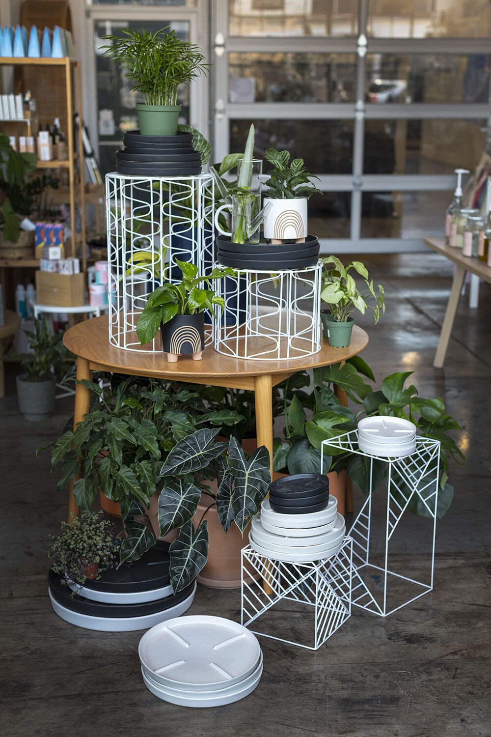 Noha Saucer Plant Stand, White, 1.5" H x 14.75" W x 14.75" D