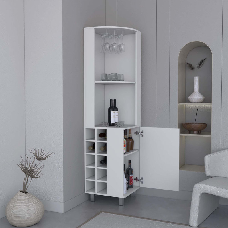 Armoire de bar Kaia, Blanc