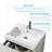 Integrated White Ceramic Basin With One Predrilled Faucet Hole (Drain Assembly Not Included) | Gift Idea