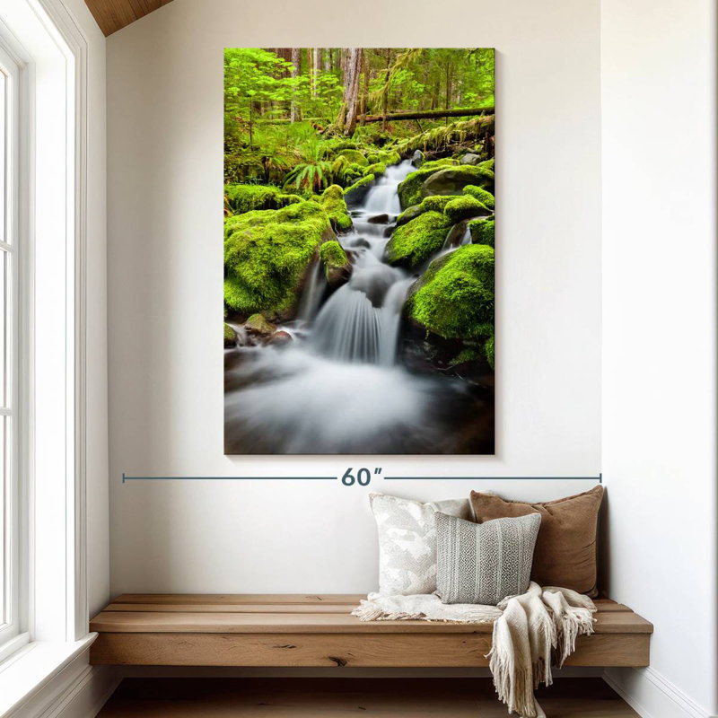 Alvord Cascade At Olympic National Forest, 51" H x 34" W