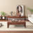 Walnut TV cabinet end table set