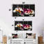 Ensemble de décorations murales hippopotame rose avec hippopotame rose-325528547