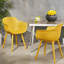 Élégante chaise en polypropylène jaune - Design Lotus pour les réceptions en plein air avec des places assises