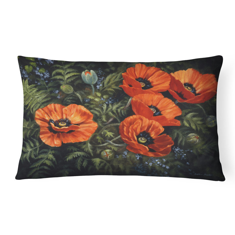  Coussin décoratif intérieur / extérieur Poppies by Daphne Baxter