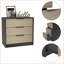 Commodes | Commode 3 tiroirs Kaia, noire / pin, largeur 27,5 po | Panneau de particules | Multicolore-1965160572