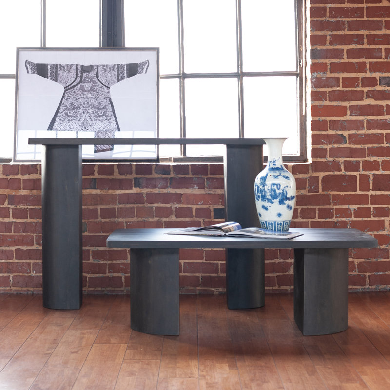 Moscow 50'' Solid Wood Console Table, Matte Black