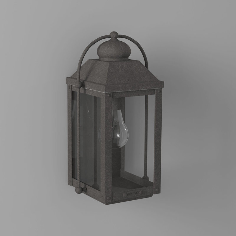 Anchorage Outdoor Wall Lantern, Aged Zinc, No