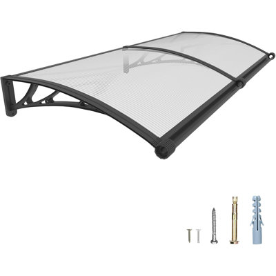 Grand auvent de porte de fenêtre à auvent de cannelure de 5 mm en polycarbonate à panneau creux pour fenêtre de porche
