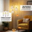 Lampe sur pied à intensité variable, lampe sur pied en rotin 3 lumières pour le salon, lampes sur pied à branches industrielles avec 3 ampoules DEL de 6 W-203951167