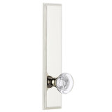 Grandeur Carré Tall Plate Passage with Bordeaux Crystal Door Knob