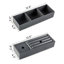 Meuble-lavabo de salle de bain 24 po - Chêne noir rayé, lavabo en céramique blanche, texture pratique en chêne, élégance-130597382