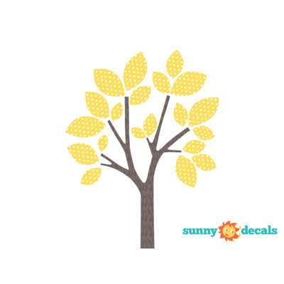 Décalcomanie murale en tissu d’arbre modern