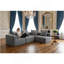 Canapé modulaire en L modulaire, canapé à assise profonde en mousse et chenille texturée moelleuse, comprend 5 coussins assortis, livraison compressée, l 111 po x P 74 po x H 23,6 po - gris-641760688