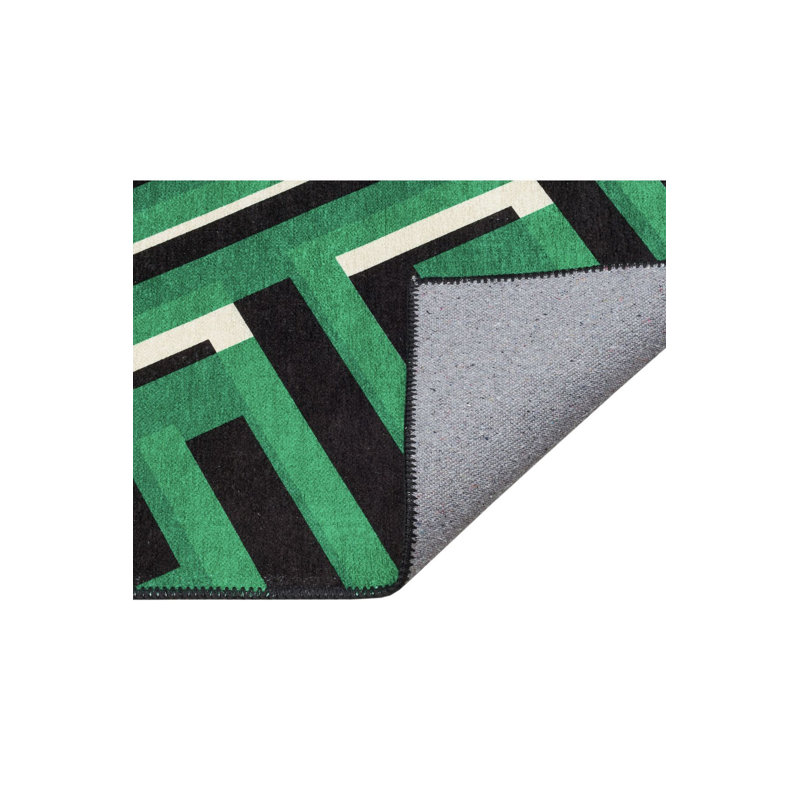 Tapis lavable à la machine à motif clé et ombre, Sous-tapis rectangulaire 3 pi 11 po x 5 pi 11 po i