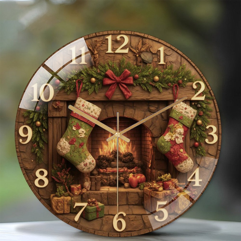 Horloge murale de Noël 12 po