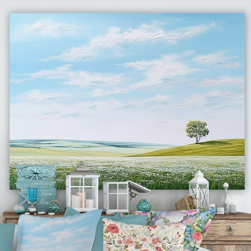 Prairie Country Charm Peacefulness, H 34 po x l 44 po x P 1,5 po, Toile tendue
