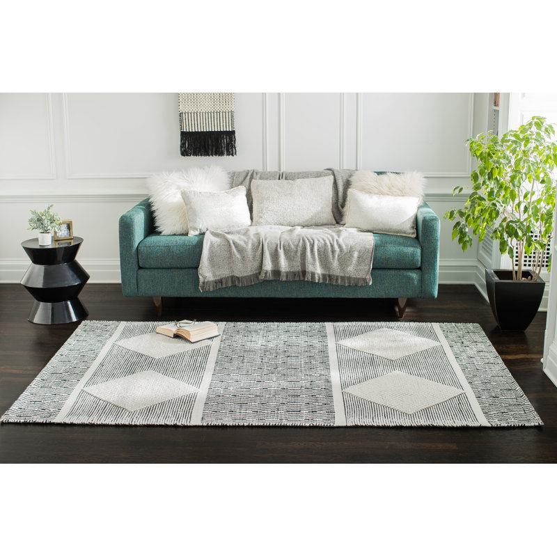 Juliaetta Geometric Hand Woven Area Rug, Rectangle 122 x 183cm
